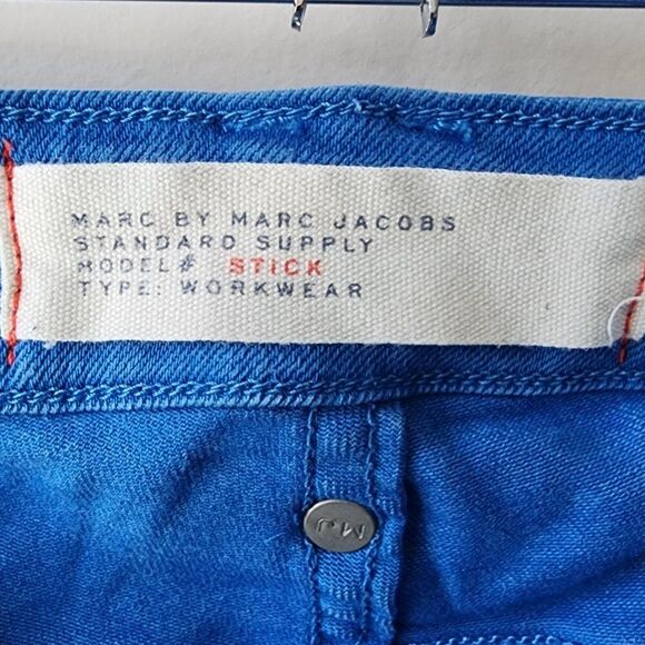 Marc By Marc Jacobs Stick Jeans Women's 29 Electric Blue Lemonade Workwear Pants - Picture 6 of 9